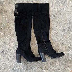 Over the knee heel boots